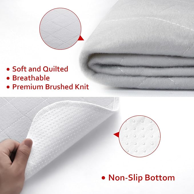Dog Crate Mat and Washable Pee Pads for Dogs 2 Pack (36"X23") | Waterproof Non-Slip Reusable Quilted Puppy Training Pads, Fits 36 Inch Crates