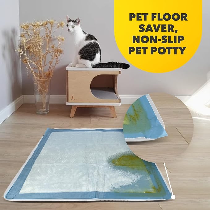 TidyFriend 2 Pack Dog Pee Pad Holder - Fits Up to 24” x 24” Pee Pad Holder for Dogs - Stable Grip, Soft Edges, Quick Wipe Silicone Surface Dog Pad Holder for Indoor Flooring Protection (Grey)