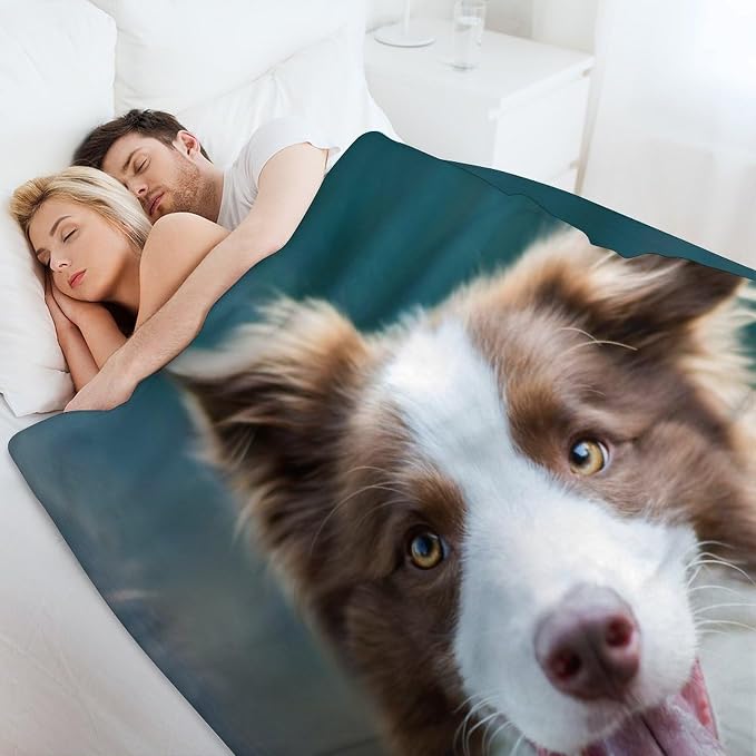 Artsadd Personalized Memorial Blanket with Pictures Pet Loss Sympathy Gift in Memory of Dog Cat Custom Photo Blanket