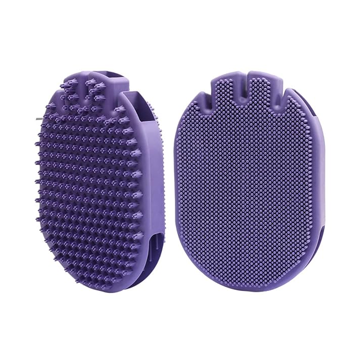 Dog Bath Brush, Dog Shampoo Brush for Shower, Pet Washing Gloves, Pet Grooming Bath Supplies, Soft Silicone