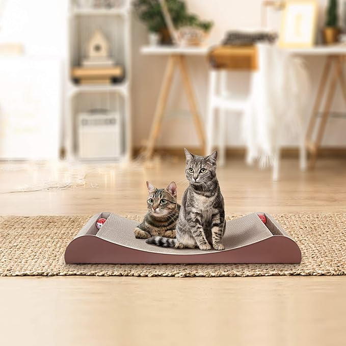 FluffyDream Cat Scratcher Cardboard Lounge Bed, Cat Scratching Pad, Pet Lounger (Lounge Bed)