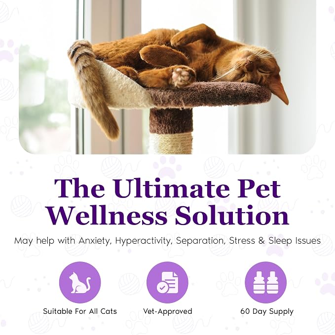 Purrfect Cat Calming Diffuser | Stress Relief for Pets | Multi Cat Calming Pheromone Diffuser | Soothing Pheromone Technology | Long-Lasting Effect for up to 30 Days