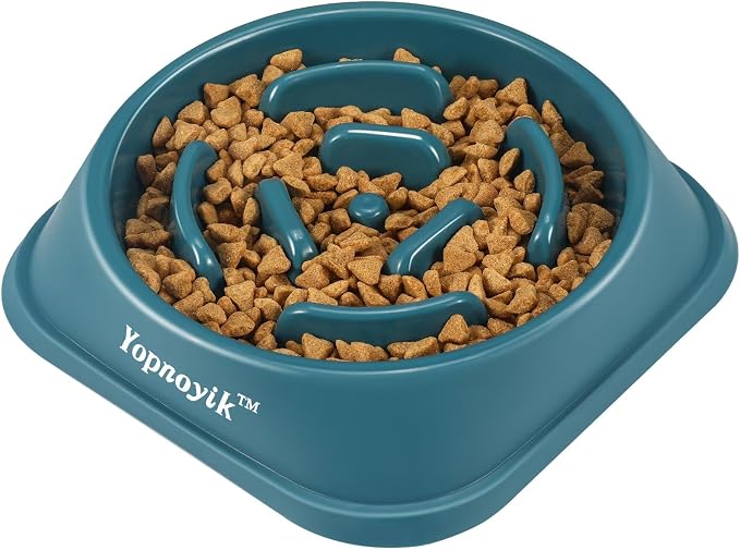 Yopnoyik Slow Feeder Dog Bowls for Healthy Eating, Non-Slip and Anti-Choking Design, Reduces Bloating & Overeating for Large Dogs, Easy to Clean