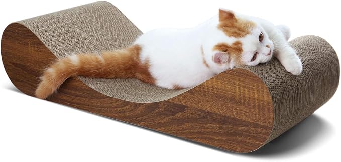 Simple Delxue Horizontal Cat Scratcher Pad, 23.6" Large Cat Scratcher Cardboard Lounge Bed, 100% Recyclable & Reversible Durable Cat Scratching Board