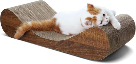 Simple Delxue Horizontal Cat Scratcher Pad, 23.6" Large Cat Scratcher Cardboard Lounge Bed, 100% Recyclable & Reversible Durable Cat Scratching Board