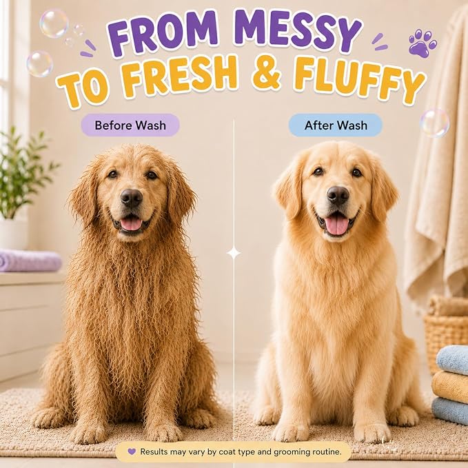 Oatmeal Dog Shampoo and Conditioner for Itchy Skin Relief 16 fl oz | 5-in-1 Puppy Shampoo for Sensitive Skin | Clean, Condition, Deodorize & Detangle | Dog Wash for All Breeds | ALFIE'S CHOICE