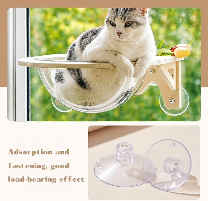4 Pcs Cat Window Perch Suction Cup | Powerful Replacement Suction Cup PVC Sucker Pads for Cat Hammocks, Beds, Perches