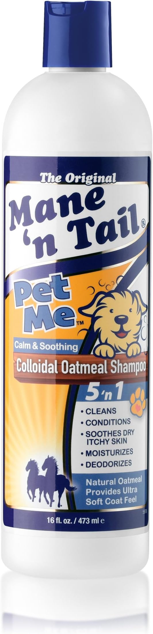 Mane ’n Tail Pet Me Colloidal Oatmeal Pet Shampoo, 5-in-1 Soothing Dog & Pet Shampoo for Dry Itchy Skin, Cleans, Conditions & Deodorizes with Aloe Vera, Shea Butter & Argan Oil 16 fl oz 2-Pack