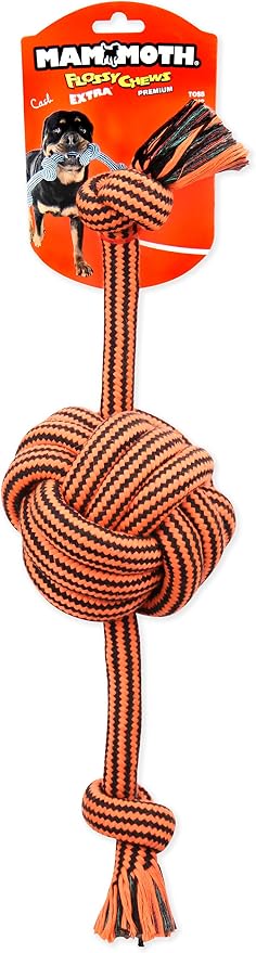 Mammoth Pet Jumbo 20" Extra Monkey FIst Ball w/Rope Ends - Assorted Colors