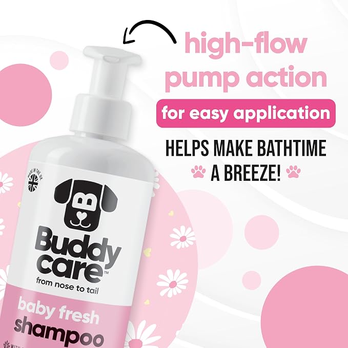 Baby Fresh Dog Shampoo by Buddycare | Deep Cleansing Shampoo for Dogs | Fresh Scented | with Aloe Vera and Pro Vitamin B5 (16.90oz)