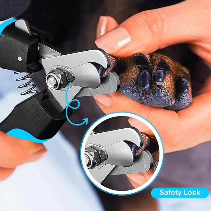 Candure Dog Nail Clippers and Trimmer with Safety Guard to Avoid Over-Cutting Toe Nails, Professional Grooming Pet Nail Clipper with Nail File for Small, Medium & Large Breeds | Pet Dog and Cat Nail Clipper