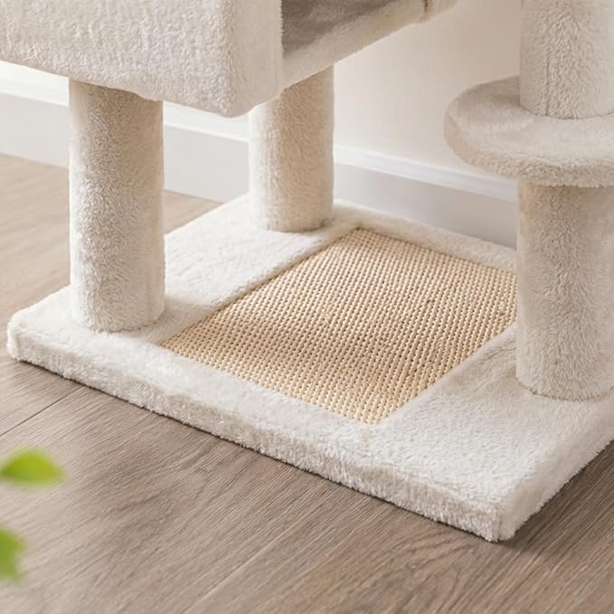 HUITREE 45in Cat Tree Tower with Big Condo for Indoor Cats,Cat Tower with Scratching Post,Scratching Board and Cat Toys,Multi-Level,Small Space,Transformer Cat Tree (338B)