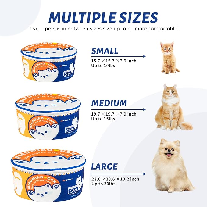 寵幸 Ramen Noodle Dog & Cat Bed,Keep Warm and Super Soft Creative Pet Nest for Indoor Cats,Removable Washable Cushion for Small Medium Large Dogs and Cats