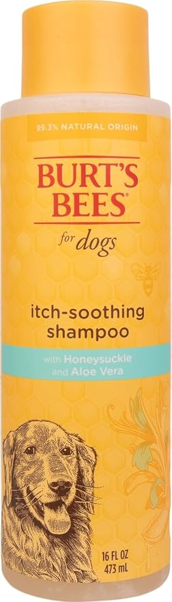 Burts Bees for Pets Itch Soothing Dog Shampoo, Honeysuckle, 16 Fl Oz | Honeysuckle and aloe, pH-balanced formula, 95%+ natural origin, no sulfates or fragrances