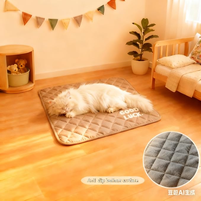 Dog Crate Pad 2-Pack, 24x18 Inch Waterproof Dog Crate Mat with Non-Slip Bottom, Durable Kennel Pad for Dogs, Washable Pet Bed Mat for Cage, Crate & Car