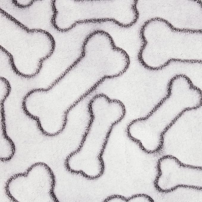 Bone Dry Embossed Bone Collection, Pet Blanket, 36x48, Black