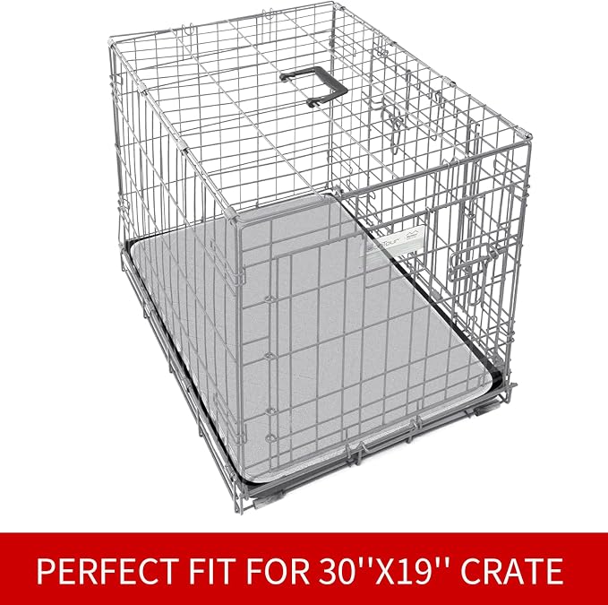 Dog Crate Mat and Washable Pee Pads for Dogs 2 Pack(30"X19") | Waterproof Non-Slip Reusable Quilted Puppy Training Pads, Fits 30 Inch Crates