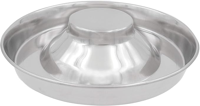 Fuzzy Puppy Feeding Bowls for Litters of Puppies: Welping Dishes for Weaning Puppies & Kittens, Wide Non-Tip Base Puppy Feeder, Also a Great Adult Dog Bowl Slow Feeder | Stainless Steel, 11" (PS-11)