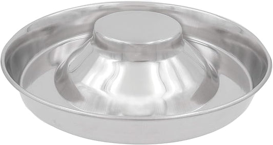 Fuzzy Puppy Feeding Bowls for Litters of Puppies: Welping Dishes for Weaning Puppies & Kittens, Wide Non-Tip Base Puppy Feeder, Also a Great Adult Dog Bowl Slow Feeder | Stainless Steel, 11" (PS-11)