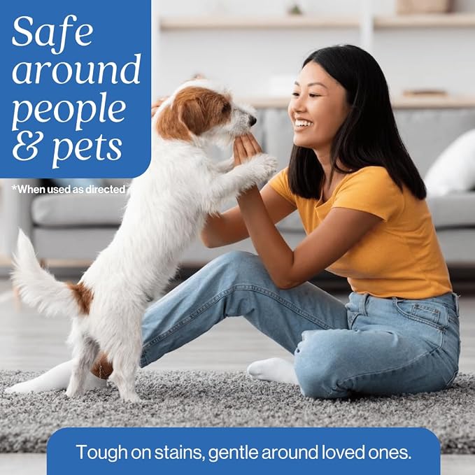 Oxy Pet Carpet Cleaner Spray | Pet Stain Remover for Pet Urine, Cat Pee, Dog Poop | Deep Spot Treating Action on Carpeting, Upholstery, Laundry, Pet Beds & More (160 Fl Oz)
