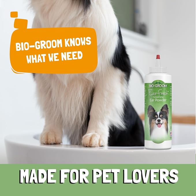 Bio-groom Ear-Fresh Dog Grooming Ear Powder – Cat & Dog Ear Cleaner, Dog Bathing Supplies, Puppy Wash, Cruelty-Free, Made in USA, Ear Powder for Dogs – 24 g 2-Pack