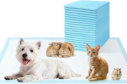 Dog Pee Pads 23"x35", 20 Count Compact Size Training Pads for Puppies and Small Pets, Quick-Dry Leak-Proof Disposable Wee Wee Pads