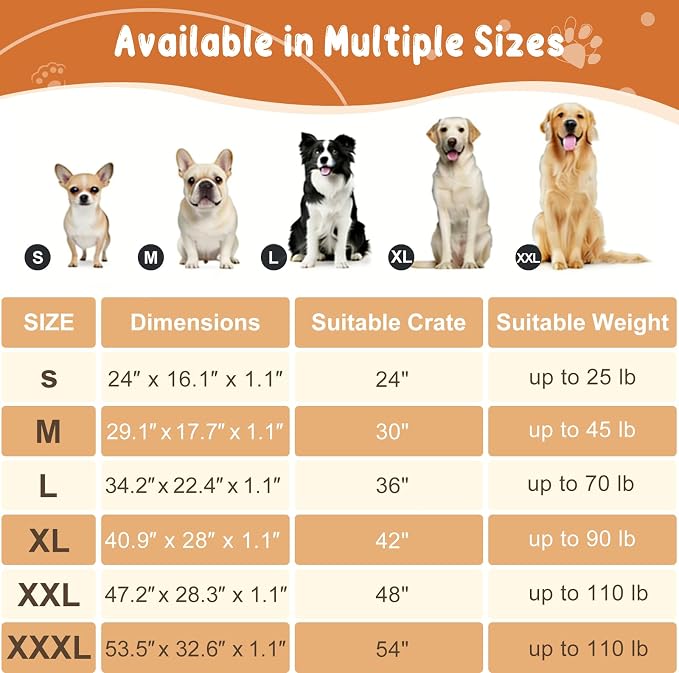 EMPSIGN Dog Crate Pad for 48"x30" Dog Crate, Plush/Canvas Navy | Reversible Kennel Mat (Cool & Warm), Machine Washable, Cozy Plush Sleeping Pad, All-Season Pet Bed