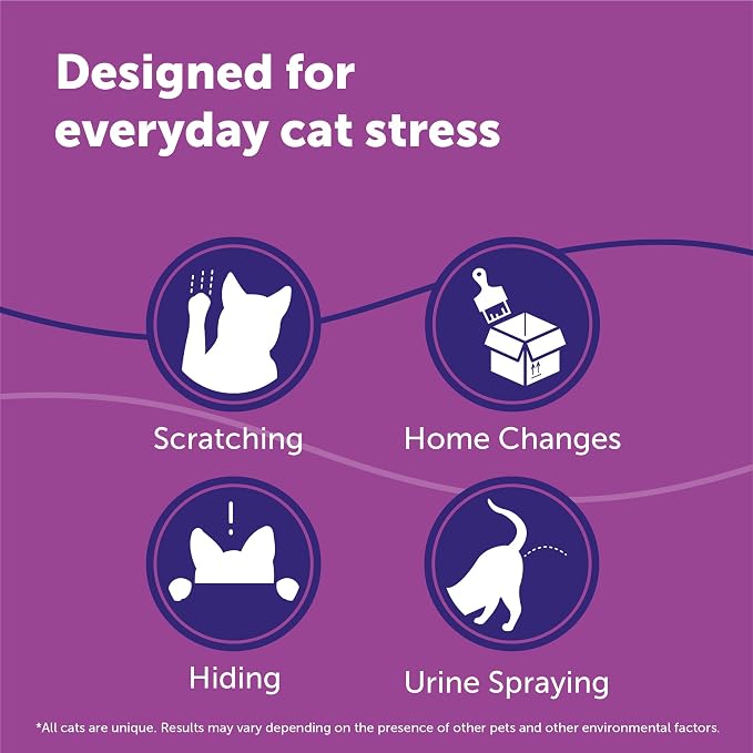FELIWAY Classic Cat Calming Pheromone Diffuser Refill - 3 Pack | Reduces Cat Stress‑Related Behaviors Like Spraying, Scratching, Hiding, 90 Day Supply