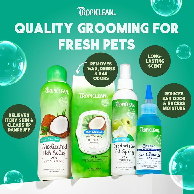 TropiClean Oatmeal Dog Shampoo for Itchy Skin Relief, Medicated,1 Gallon