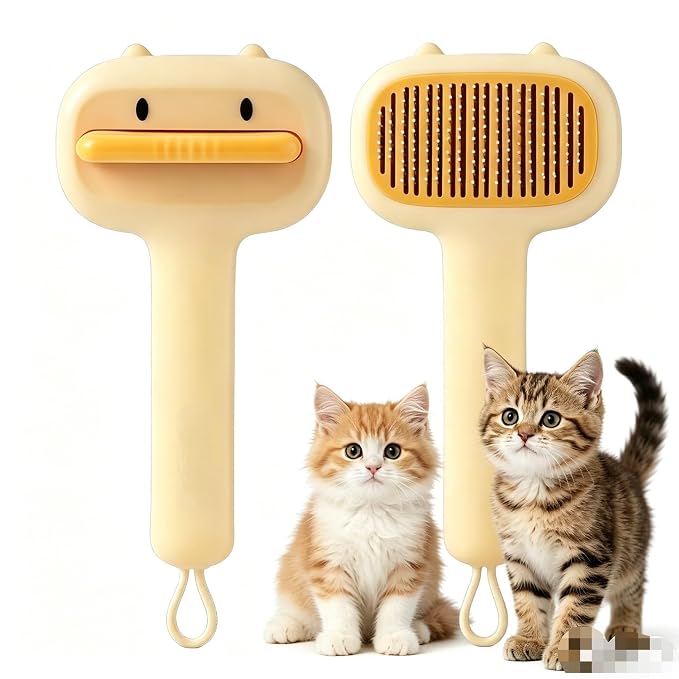 Self Cleaning Deshedding Cat Brush for Dogs 、Cats,2-in-1 Pet Grooming Shedding brush,cat comb can easily remove tangles and loose hair，Suitable for dogs, cats, and rabbits of all hair types
