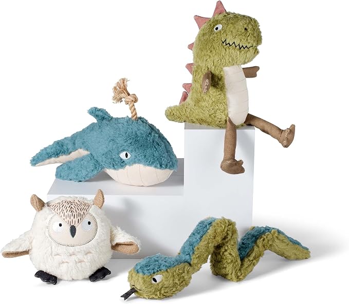 Fringe Studio Don't GET Wrapped UP 3D Earth Friendly Cotton Canvas Dog Toy, PetShop Collection (718009)