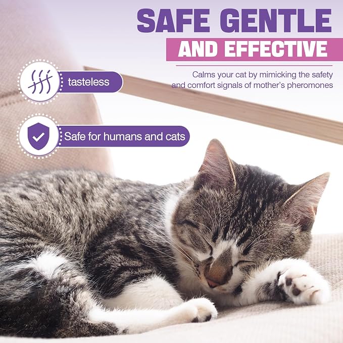 Cat Pheromones Calming Diffuser Refill 6 Pack Multicat Pheromone Diffusers | Relieve Anxiety Stress Reduce Spraying Stress Fighting and Scratching for Cats Calm 48ml Fit All Common Diffusers Plug In