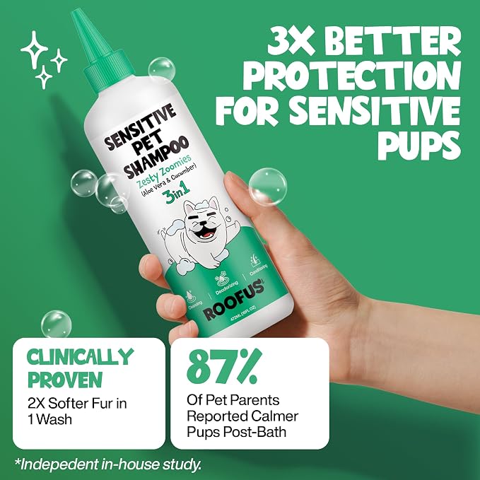 Anti Itch Dog Shampoo & Conditioner, Zesty Zoomies | Probiotic Hypoallergenic Formula - Zesty Zoomies Scent - Itchy Skin Relief for Smelly Dogs - 3-in-1 Moisturizing Wash
