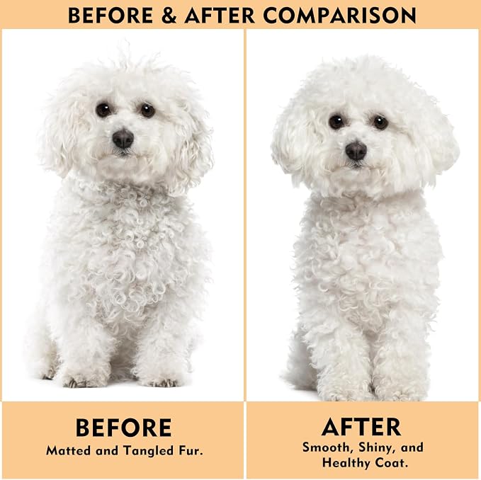 Slicker Brush for Dogs & Cats, Dog & Cat Brush for Shedding & Grooming | Deshedding Tool, Loose Fur Removal, Undercoat Removal, Gentle Coated Tips, Air-Cushion Pad, Long & Short Hair Pet, Detangling