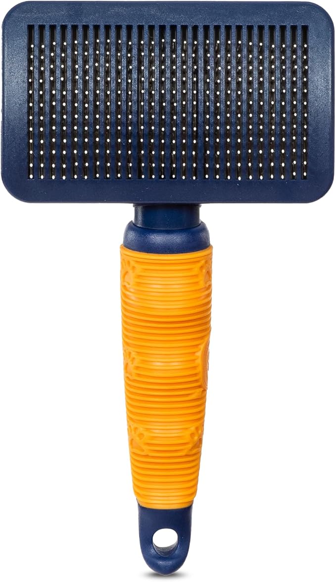 Arm & Hammer Deodorizing Slicker Dog Brush, Sweet Lily & Vanilla, 2-Pack | Fragrance transfer technology, baking soda infused, self-cleaning button, removes loose fur and tangles