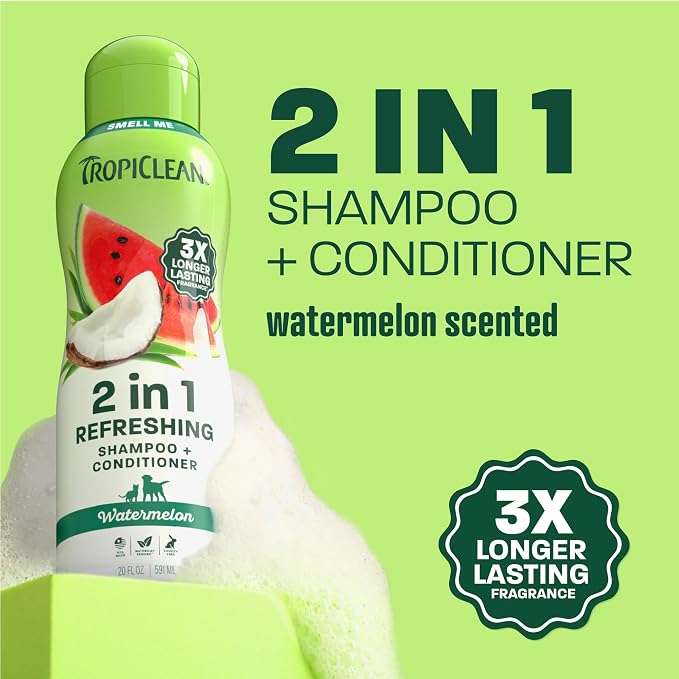 TropiClean Dog Perfume Spray, 3X Longer-Lasting Watermelon Scent, 10oz