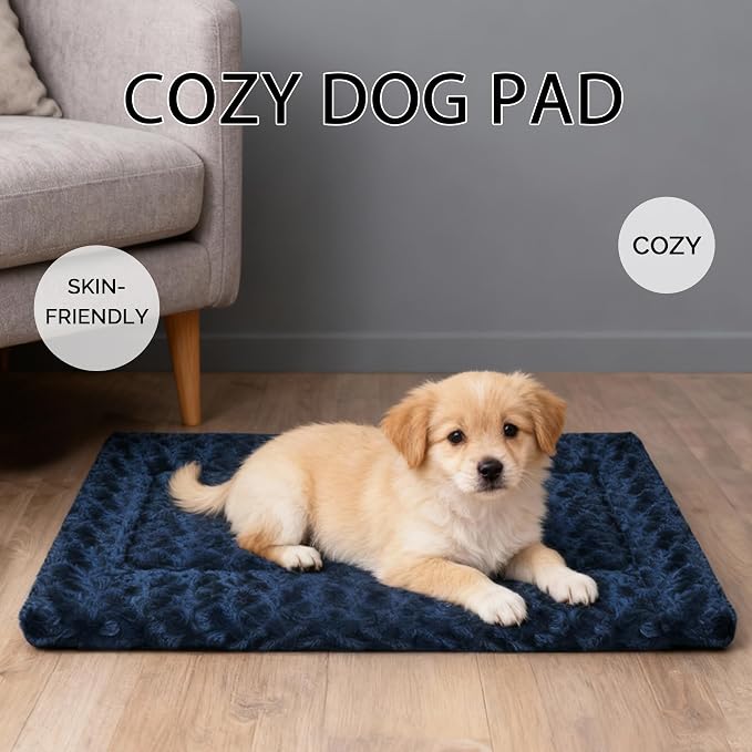 Dog Bed Mat - Crate Pad - Reversible Mat for Pet Comfort - Soft Bed Crate Pads with Dual-Sided Design for All Seasons - Durable, Machine Washable Mat for Travel and Home