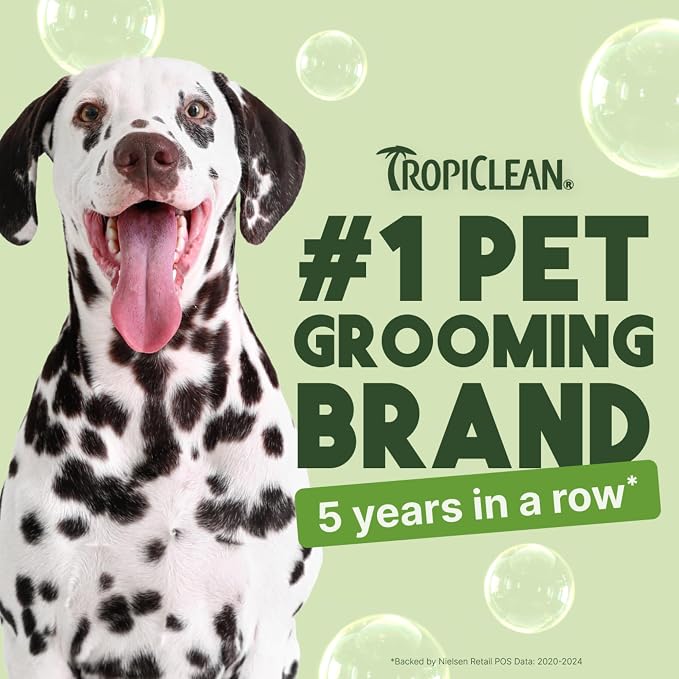 TropiClean Deodorizing Dog Shampoo for Smelly Dogs, Made in USA, 20oz
