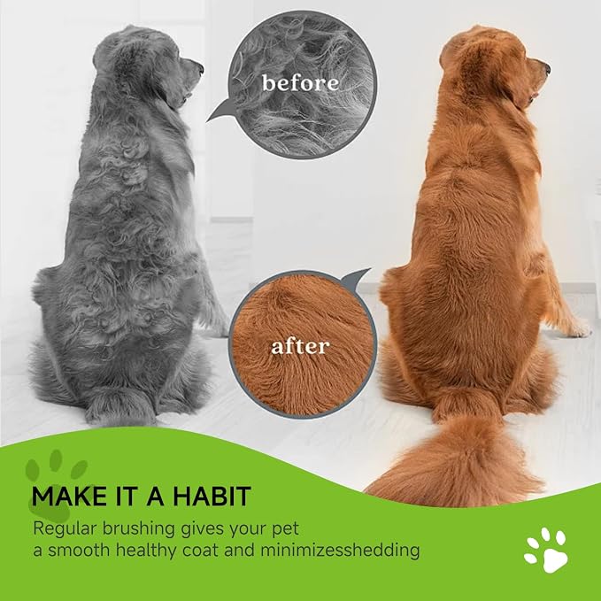 Deshedding Brush for Pets –Easy Hair Removal Tool，Dog Brush for Shedding，Shedding brush for Dogs，Cats, Rabbits, Horses