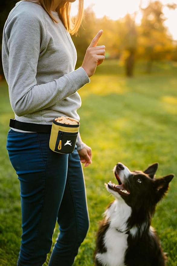 Goodie Treat Bag, Dog Treat Training Pouch | Magnetic Closure | 3 Ways to Wear | Hands-Free Waist Belt | Water-Resistant Recycled Vegan Fabric (Alchemy)