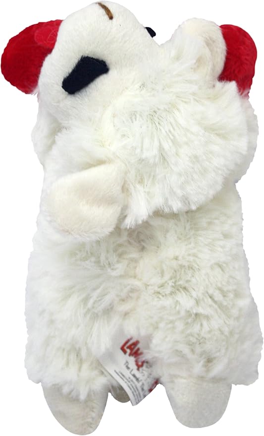 Multipet Lamb Chop Dog Plush Toy-Squeaky Toy for All Dogs - Extra Soft Plush - Stuffed Animal Dog Toy for Cuddling & Playing - Cute Pet-Toy (6", Cream) (Pack of 2)
