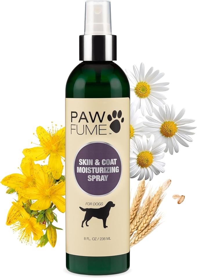 PAWFUME Skin & Coat Detangler Spray for Dogs, 1-Pack | Soothe dry itchy coats with non-toxic chamomile & oat formula, fatty acids & vet-certified Dog Detangler Spray Dematting care