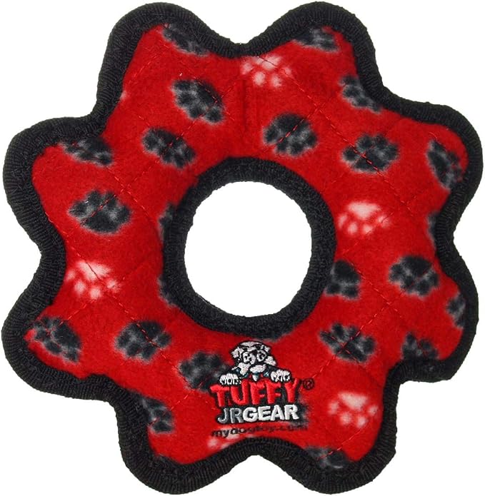 TUFFY® : 2 Pack Gear Ring Dog Toy: Ultra Durable Plush Toy with Multiple Layers & Reinforced Seams, Washable and Floats, Original Construction