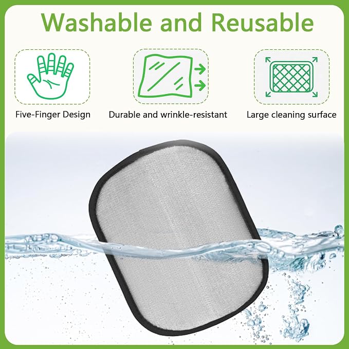 Electrostatic Pet Hair Remover Glove – Reusable Lint Roller Alternative for Furniture, Carpet & Clothes – Washable Dog & Cat Hair Brush with Strong Grip – No Sticky Refills Needed(1PCS)