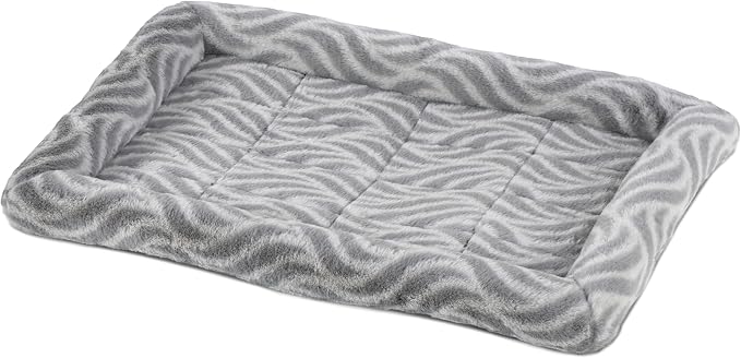 MidWest Homes for Pets QuiteTime Deluxe Wave Bolster Bed for Small Dogs; Easily Machine Wash and Dry; Gray; 24"; 40224-WVGY