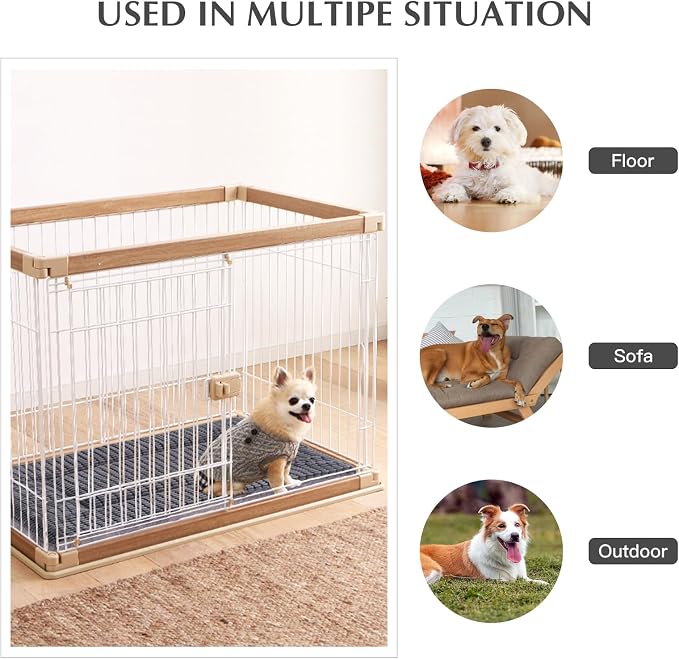 BVAGSS Reversible Dog Crate Pad, Memory Foam Pet Bed Mat, Soft Warm Machine Washable Sleeping Kennel Mattress for Small Medium Large Dogs XH079 (42''x28''x1.6'',Light Grey)