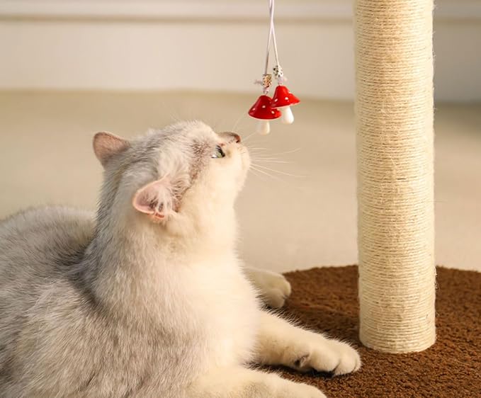 2 PCS M8 Cat Scratching Post Replacement,15.7Inch Sisal Pole Cat Tree Replacement Post with Screws,DIY Scratcher Scratching Post Replacement, Pad, Crafts Gardening Hammock Home Decorating