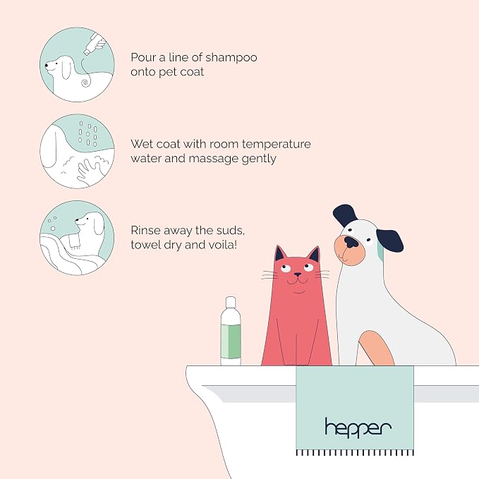 Hepper Oatmeal Shampoo for Dogs & Cats - Sensitive Skin - 16oz