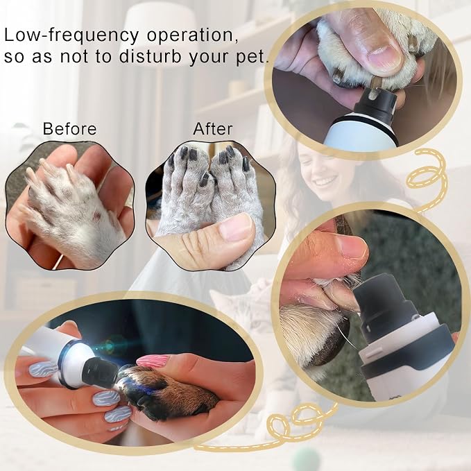 OUTMX 2026 Upgrade Dog Nail Clippers, Groom Silent Pro Nail Grinder Set, Dog and Cat Nail Clipper, Dog Nail Trimmers for Small and Medium-Sized Pets of Different Sizes