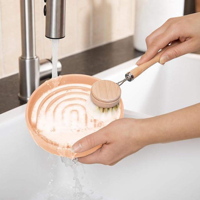 Should We Go? Slow Feeder Dog Bowls - Small Size Silicone Slow Eating Dog Bowl for Puppies & Dogs with Suction Cup -Dishwasher-Safe, Lick Mat Design, Reduces Gulping, for All Breeds, 6”x1.25”- Blush
